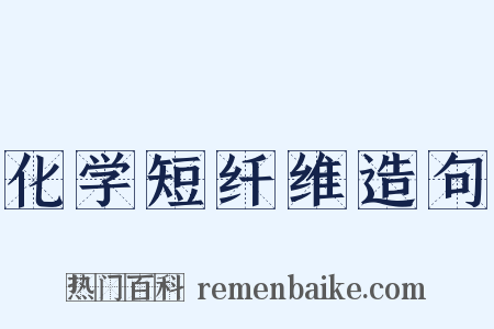 化学短纤维造句是什么意思的图片